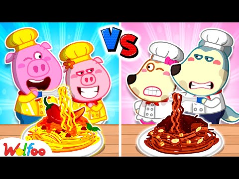 Rich vs Poor Noodle Challenge! 🍜 Teamwork & Rules of Conduct for Kids | Wolfoo New Episodes 2025