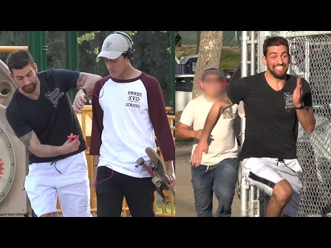 CUTTING HEADPHONES IN THE HOOD PRANK