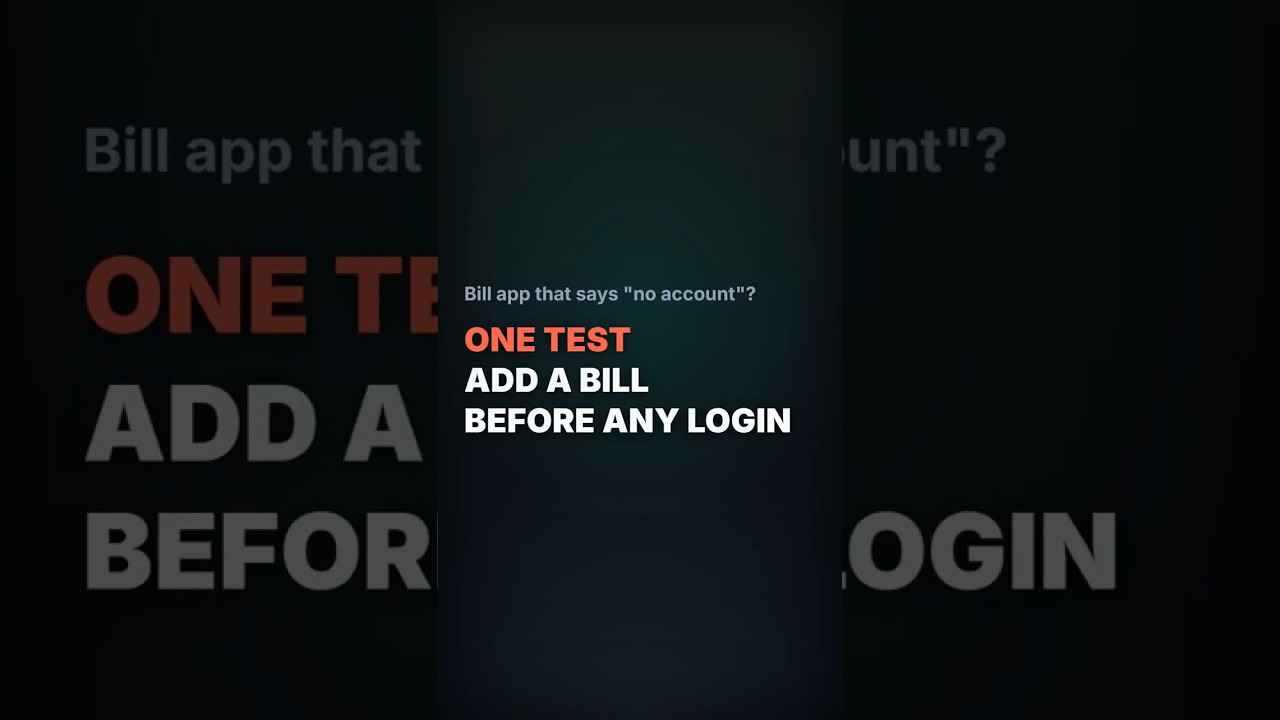 Video thumbnail: Hate account walls? Add a bill first