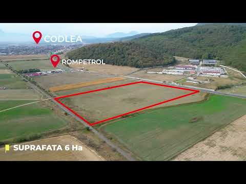 FILM! 60.000 mp, teren intravilan, acces la DN1, Codlea, Brasov — Video