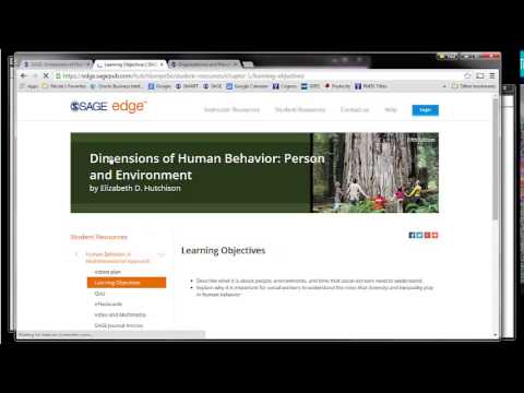 Hutchison Dimensions of Human Behavior FREE SAGE Edge online resources walk-through