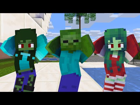 MONSTER SCHOOL : CHICKEN WING MEME ZOMBIE FAMILY - MINECRAFT ANIMATION