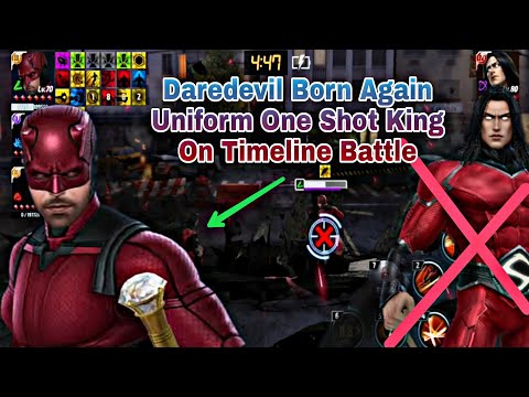 Daredevil Born Again Uniform One Shot King On Timeline Battle - Marvel Future Fight