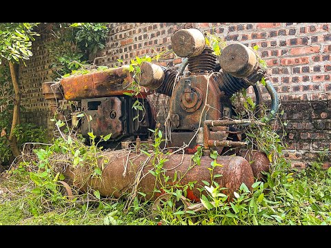 Master Mechanic Restores A High-capacity Air Compressor Forgotten Perennial // Full Restoration