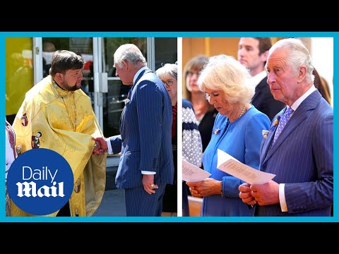 Prince Charles and Camilla meet Ukrainians in Ottawa orthodox church