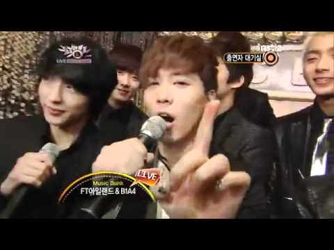 120316 FTISLAND & B1A4 Music Bank (Back Stage)