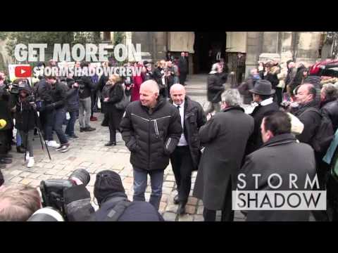 Celebrities at Jacques Chancel Funeral in Paris