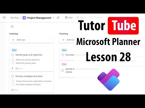 Microsoft Planner Lesson 1 Access Planner and Interface Tour