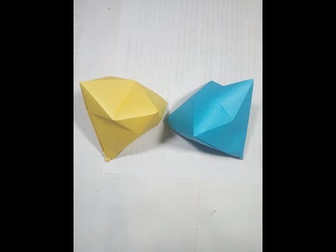 How to make the CHAOS EMERALDS  Origami Diamond   No tape no Glue  no ,,,,