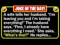 🤣 BEST JOKE OF THE DAY! - A married couple is driving down the interstate... | Funny Clean Jokes