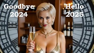Happy New Year 2025. Saying Goodbye to 2024 Say Hello to 2025