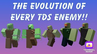 The Evolution Of Every TDS Enemy Ever! | Roblox Tower Defense Simulator
