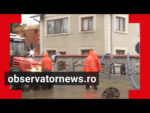 Inundații provocate de furtună pe drumul principal din Balotești