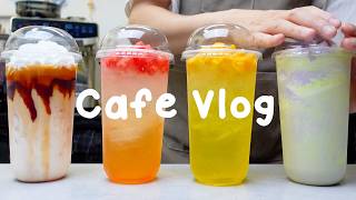 ☕요즘 카페에서 다시 핫한 음료🥧지치고 힘들 땐 음료 ASMR로 힐링해요/카페브이로그/Cafe Vlog/ASMR/Tasty Coffee