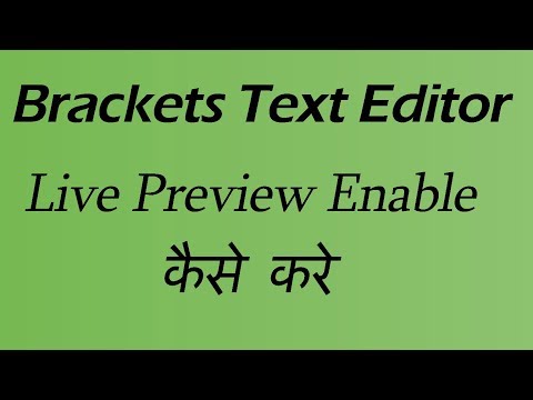 Live Preview in Brackets Hindi