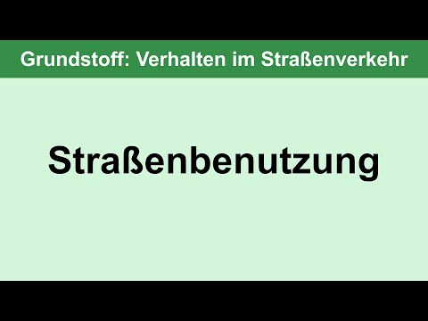 Straßenbenutzung || Grundstoff: 1.2.02