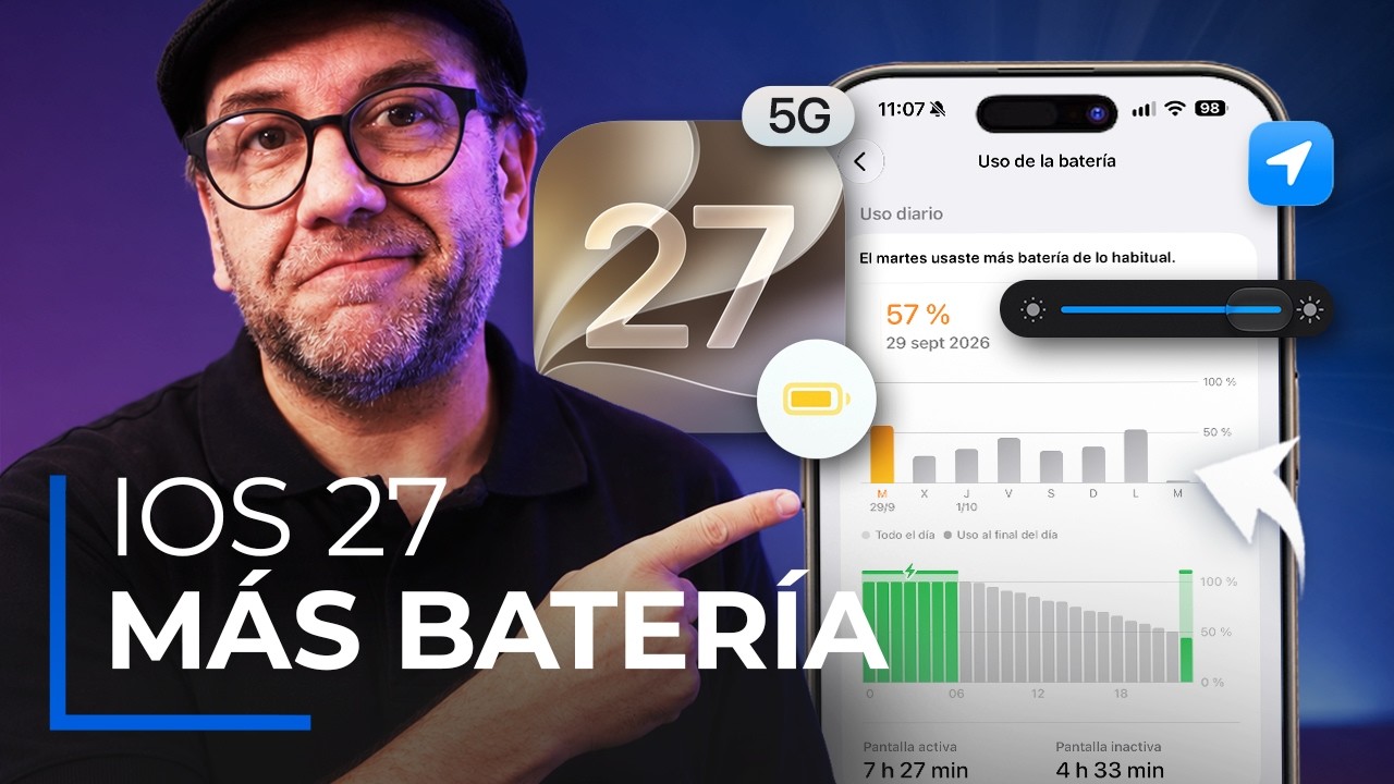 🔋 iOS 27: HAZ ESTO si la batería de tu iPhone dura poco (Importante)