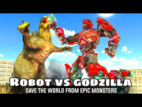 Robot vs godzilla Multiple Transformation Jet Robot Car Game 2022 - Android Gameplay #forkids