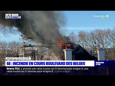 Lyon 6e : Incendie en cours boulevard des Belges
