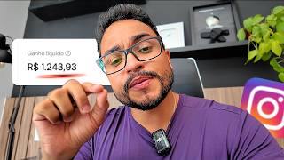 Fiz R$1.243,93  HOJE no Instagram (No automático) e Mostrei meu funil - Como vender na internet!
