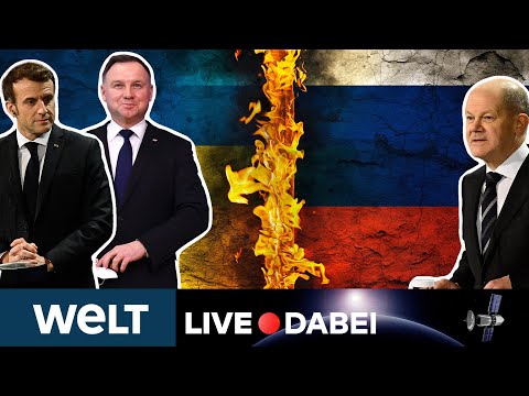 HOCHSPANNUNG IM KANZLERAMT: Briefing - Scholz, Macron und Duda zur Ukraine-Lage | WELT Live dabei