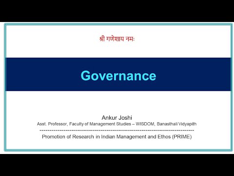 Paradigms of Governance - Ankur Joshi