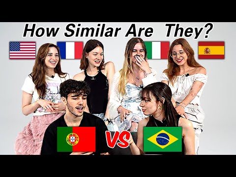 Portugal VS Brazil l Which Portuguese is Easier to Understand?(Brazil, Portugal, USA, Italy, France)