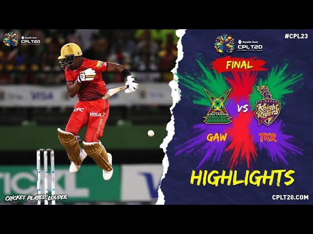 CPL 2023 FINAL | Highlights | Trinbago Knight Riders vs Guyana Amazon Warriors