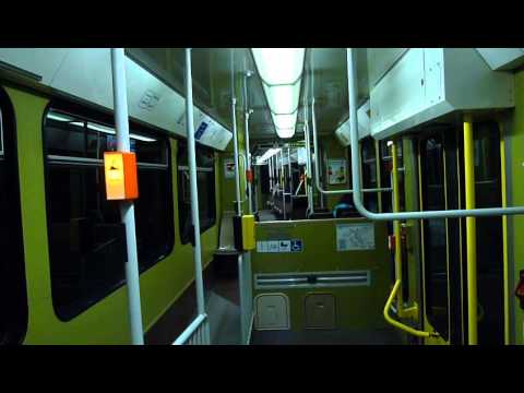 Straßenbahn Würzburg: Mitfahrt GT-E als Linie 1 von Grombühl nach Brücknerstraße