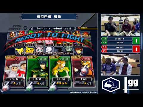 S@PS 53 Melee Doubles - Krispy + Bean (G) vs Kal-El + CAKE (R) - Winners Semis