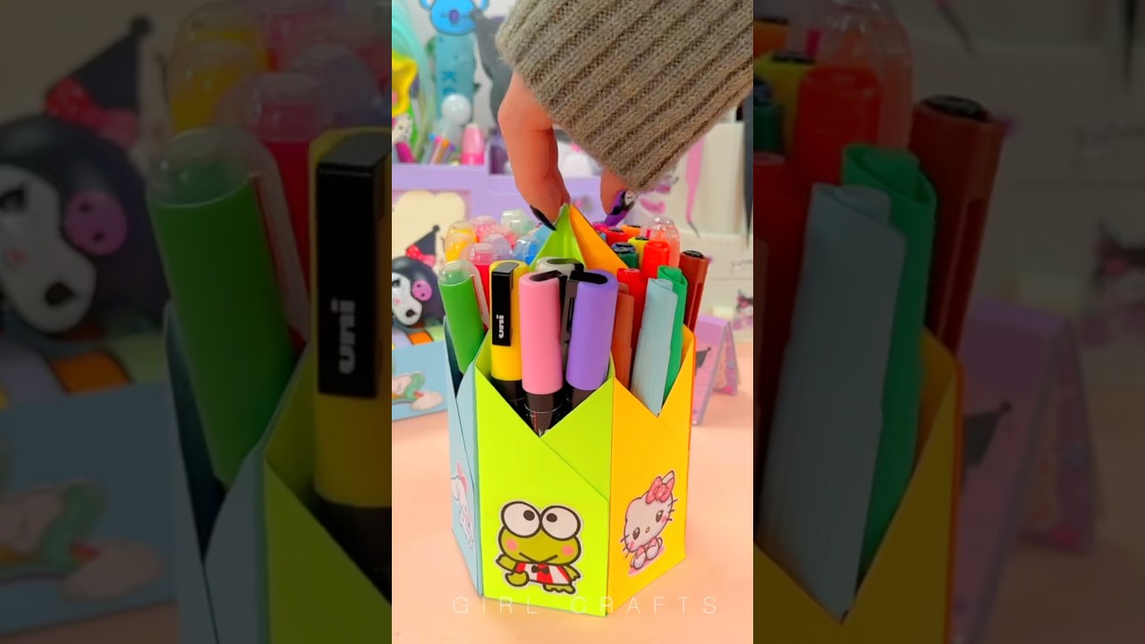 Cute Sanrio Pencil Holder ~ #papercraft #craft #schoolsupplies