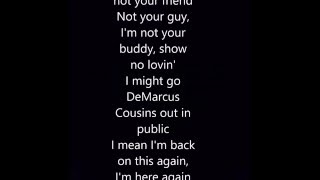 Drake 6 man lyrics on the screen