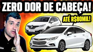 NÃO QUEBRA FÁCIL e BARATO DE MANTER: MELHORES CARROS até 80MIL REAIS! SUV, SEDÃ, HATCH e AUTOMÁTICO!