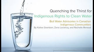 Exploring Boil Water Advisories in Canadian Indigenous Communities