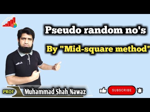 #4 Pseudo random numbers by Mid square method🎯🌋