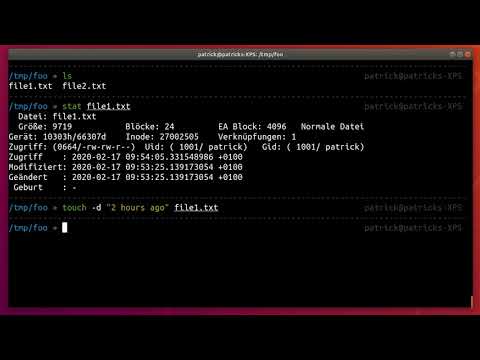 How to change the modification time of a file in Linux Bash