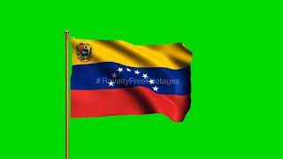 Venenzuela National Flag | World Countries Flag Series | Green Screen Flag | Royalty Free Footages