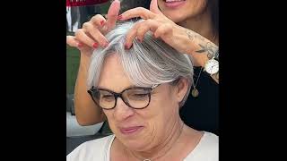 Heute war ein kürzer Haarschnitt, leichte Korrektur und Veredelung der graue Haare,#hair #greyhair