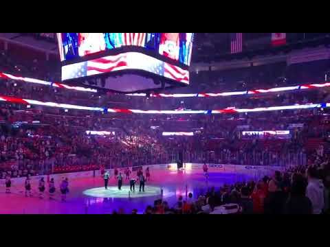Pranysqa singing for Florida Panthers NHL