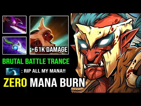 BRUTAL Mana Burn 1st ITEM Diffusal Blade Troll Warlord Crazy Attack Speed +61K Damage Dota 2