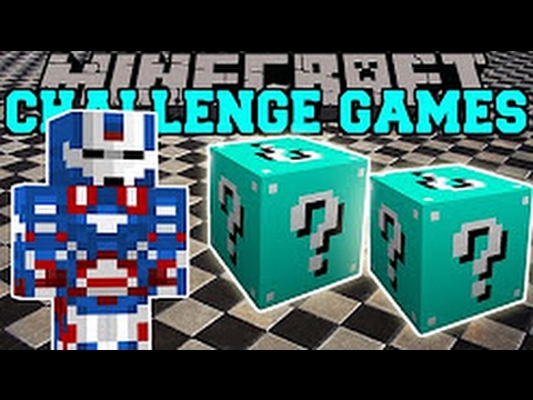 PopularMMOs Pat and Jen Minecraft: IRON MAN CHALLENGE GAMES - Lucky Block Mod - Modded Mini Game