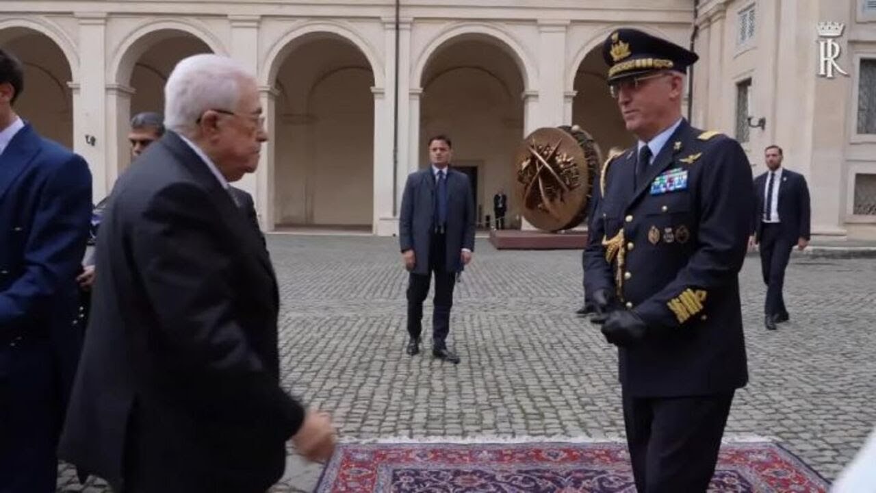 Mattarella riceve il Presidente della Palestina Abu Mazen al Quirinale