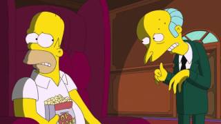 Homer surprised by Mr. Burns