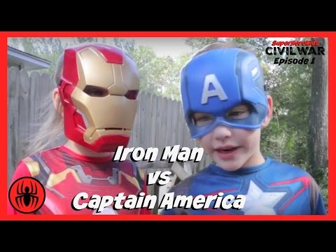 Little Heroes Captain America Vs Iron Man In Real Life | Civil War Episode 1 | Superhero Kids Movie