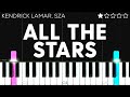 Kendrick Lamar, SZA - All The Stars | EASY Piano Tutorial