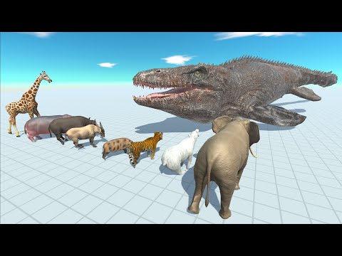 Mosasaurus vs All Animal - Animal Revolt Battle Simulator Fight