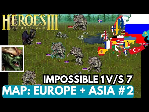 Heroes 3 - Europe + Asia #2 - IMPOSSIBLE - Will The Black Dragons Be Enough To Win The Game?