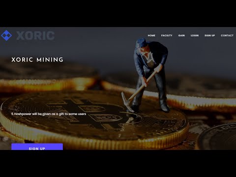 Новый облачный майнинг  Xoric Mining!