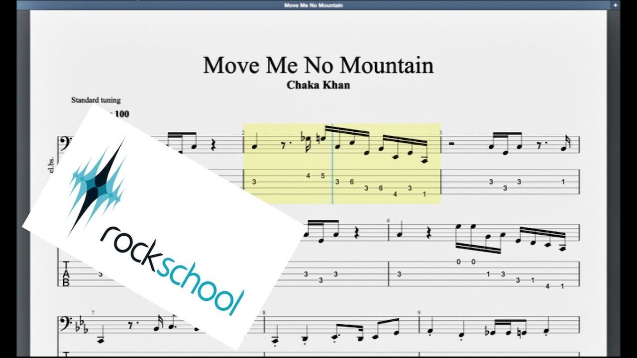 Move Me No Mountain Rockschool Grade 8 Bass