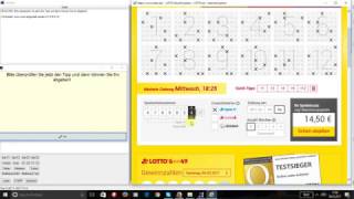 Über gabe des Tippscheins aus dem Lotto-Experte an Lotto.de mit dem Web-Automaten